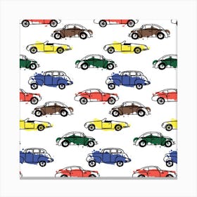 Cars Pattern Canvas Print