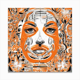 Orange And Black Canvas Print