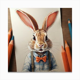 Bunny Drawing Canvas Print