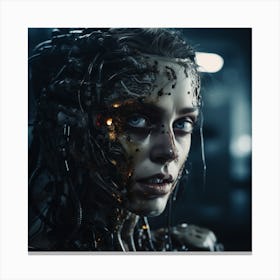 Cyborg Woman 4 Canvas Print