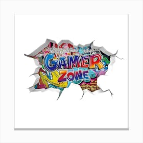 Gamer Zone, gaming picture Canvas Print