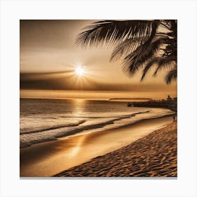 Sunset At The Beach 382 Canvas Print