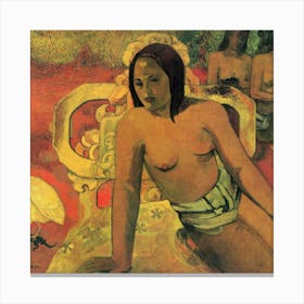 Nude Woman In A Chair Canvas Print