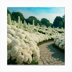 White Flower Garden 1 Canvas Print