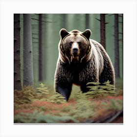 Grizzly Bear In The Forest 6 Canvas Print