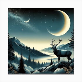 Deer In The Forest 1 Canvas Print