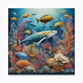 Under The Sea Painting Canvas Print