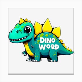 Dinosaur Word Canvas Print