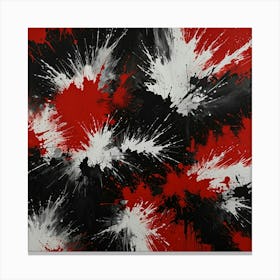 Abstract Painting Acrylic Red Color Canvas Print