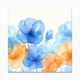 Watercolor Pansies Canvas Print