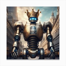 Robot In The City 97 Canvas Print