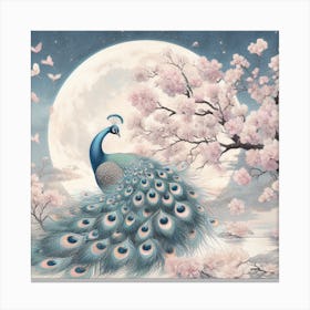 peacock art Canvas Print