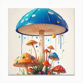 Mushrooms In The Rain Canvas Print