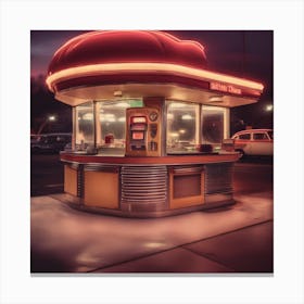 Diner At Night Canvas Print