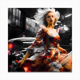 Lady in Red Canvas Print