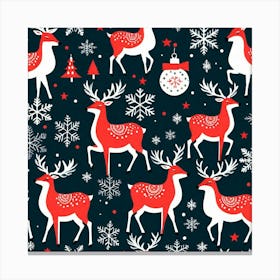 Christmas Deer Canvas Print