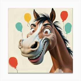 Happy Birthday Horse Canvas Print