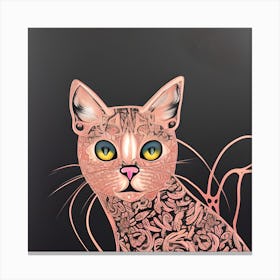 Pretty Pink Cat Canvas Print