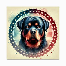 Watercolor Rottweiler 1 Canvas Print