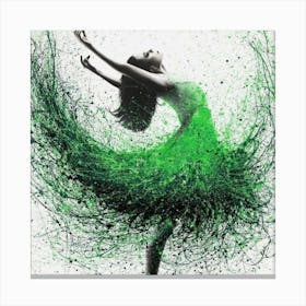 Dancer In Green 1 Canvas Print