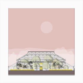 Kew Temperate House Pink Canvas Print