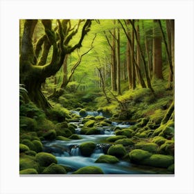 Mossy Forest 17 Canvas Print