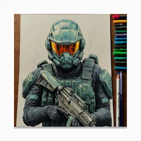 Halo Master Chief Canvas Print