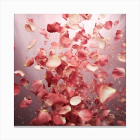 Floating Rose Petals Canvas Print