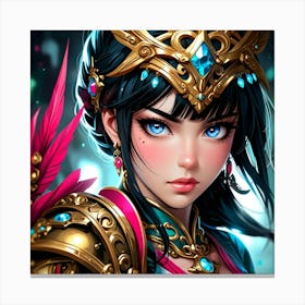 Default A Gracefully Fierce Anime Warrior Princess Her Intrica 1 (3) Canvas Print