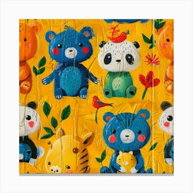 Chinese Panda Bears Canvas Print