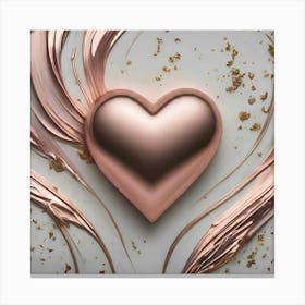 Rose Gold Heart Canvas Print