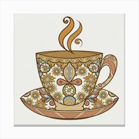 Coffee Cup And Saucer Canvas Print