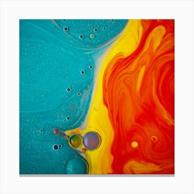 Firefly Red, Yellow, Blue, Orange, 3d, Flowing, Drops, Milk, Turquoise, Glowing, Background, Vibrant (11) Canvas Print