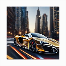 Gold Mclaren P1 Canvas Print