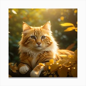 Autumn Cat Canvas Print