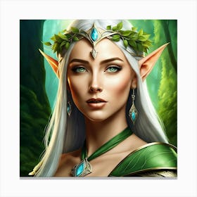 Mystical Elven Protector Canvas Print