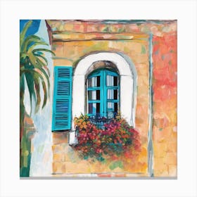 Window In Rome ,Amalfi Window Art Print Canvas Print
