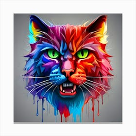 Colorful Cat 6 Canvas Print