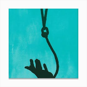 Man Hanging From A Rope Canvas Print