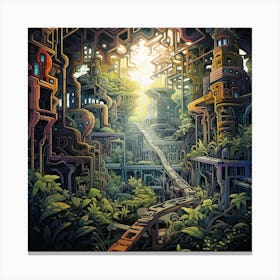 City In The Jungle Canvas Print