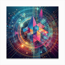 Abstract Geometric Abstract Background Canvas Print