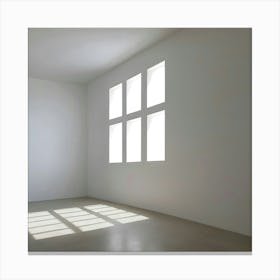 Empty Room With Windows 11 Canvas Print