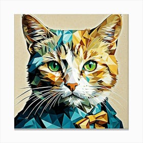 Polygonal Cat Canvas Print