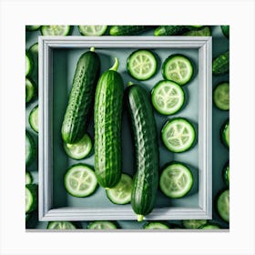 Cucumbers In A Frame 8 Canvas Print