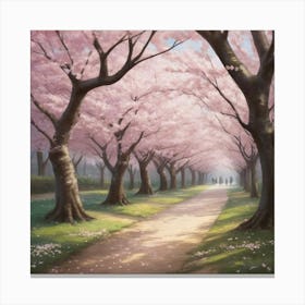 Cherry Blossoms paintings art print 2 Canvas Print