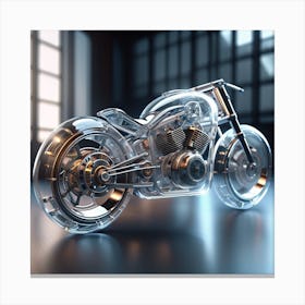 Glass Motorcycle Canvas Print