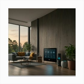 Modern Living Room 3 Canvas Print