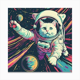 Cat In Space 4 Canvas Print