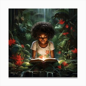 Girl In The Forest Canvas Print