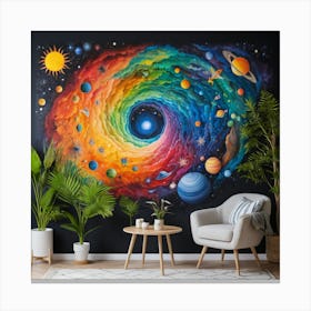 Planets Wall Mural Canvas Print